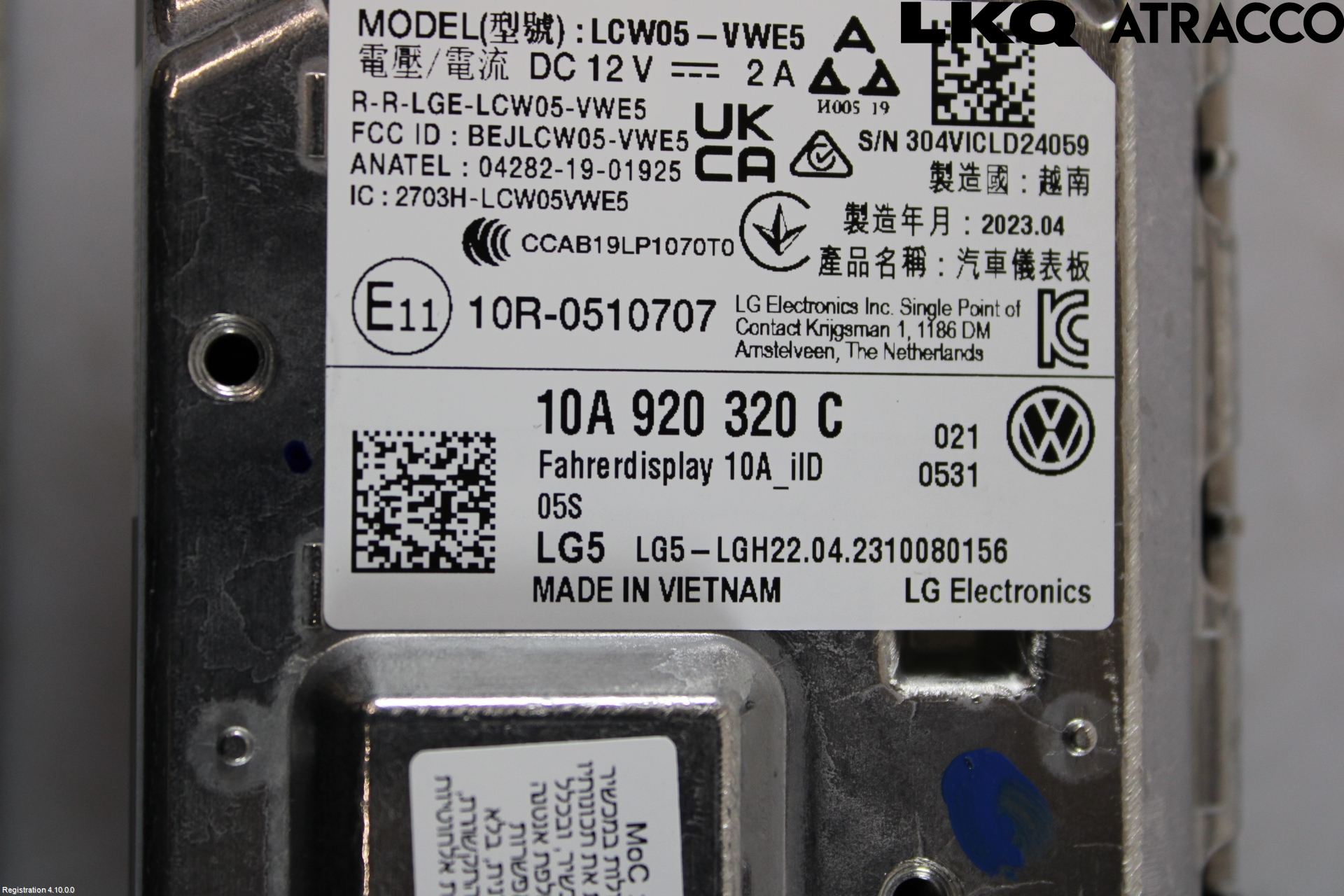 Volkswagen VW ID.3 21- Instrument Komb