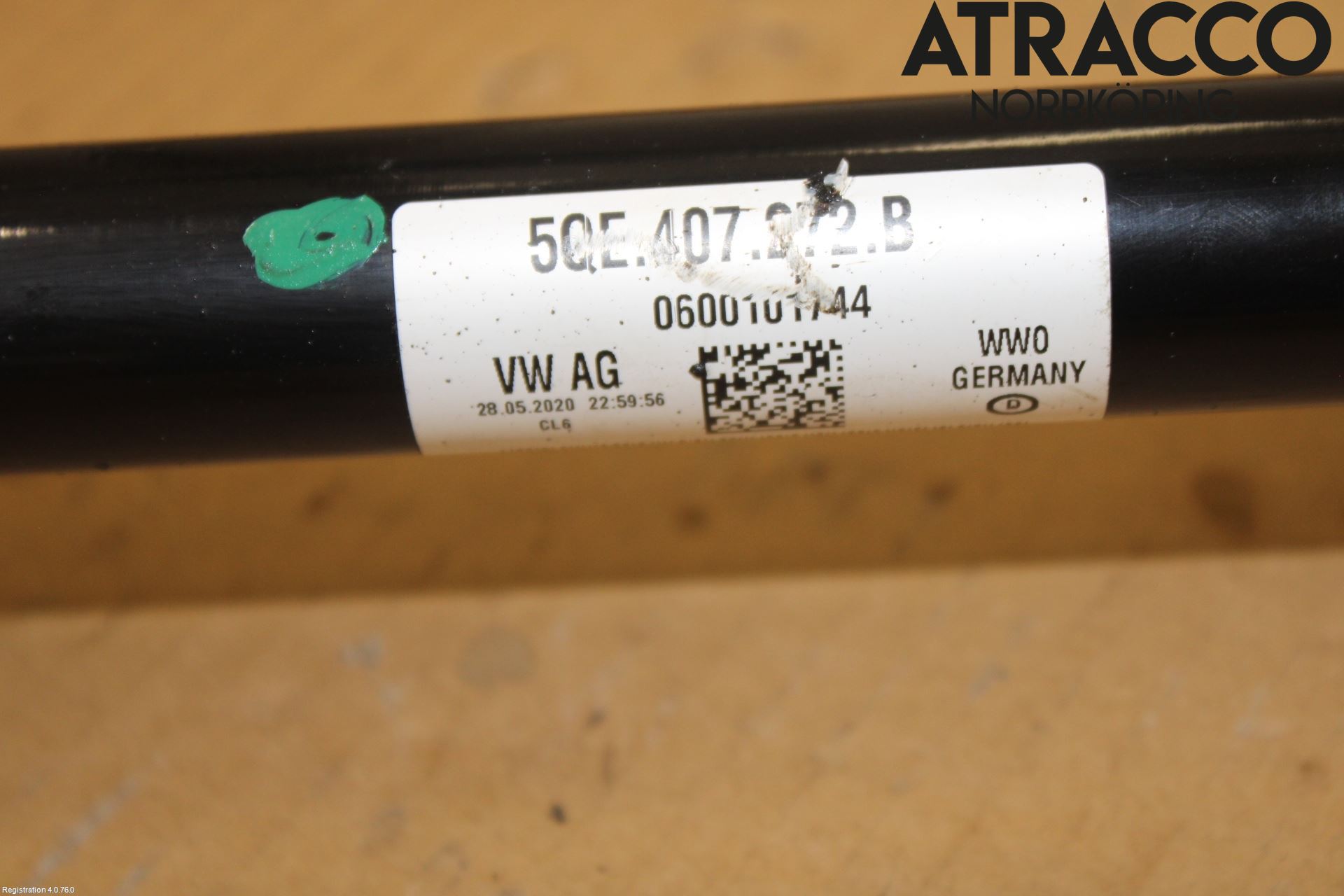Volkswagen VW GOLF / E-GOLF VII 13-20 Drivaxel Fram Höger