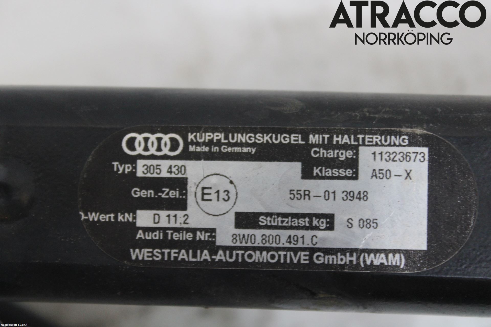 Audi A4/S4 B9 16-19 Dragkrok