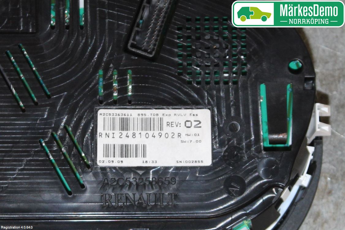 Renault MEGANE III 09-15 Instrument Komb
