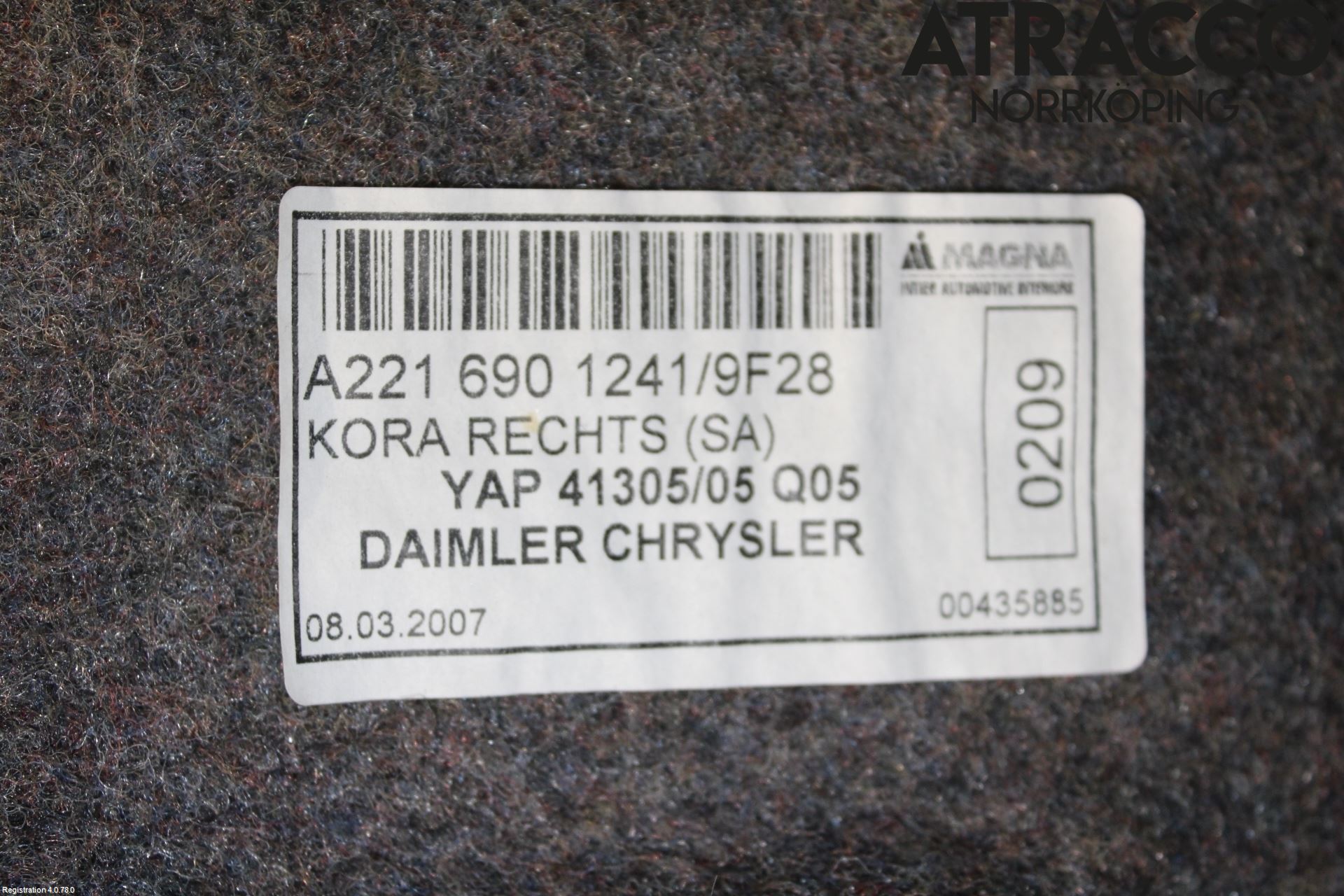 Mercedes-Benz MB S-KLASS (W221) 05-13 Inredning Sidoklädsel