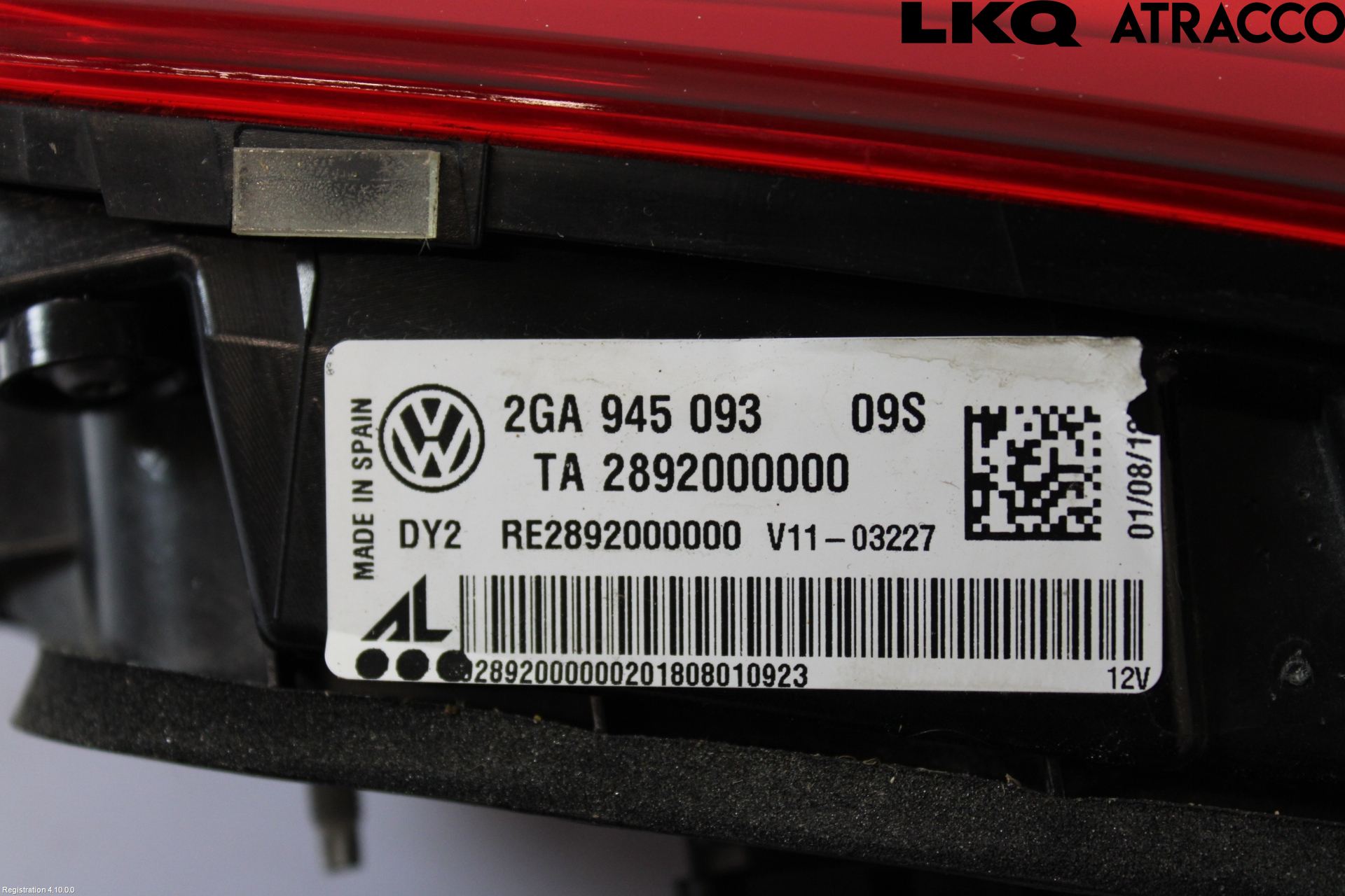 Volkswagen VW T-ROC 18- Bakljus Lucka Vä