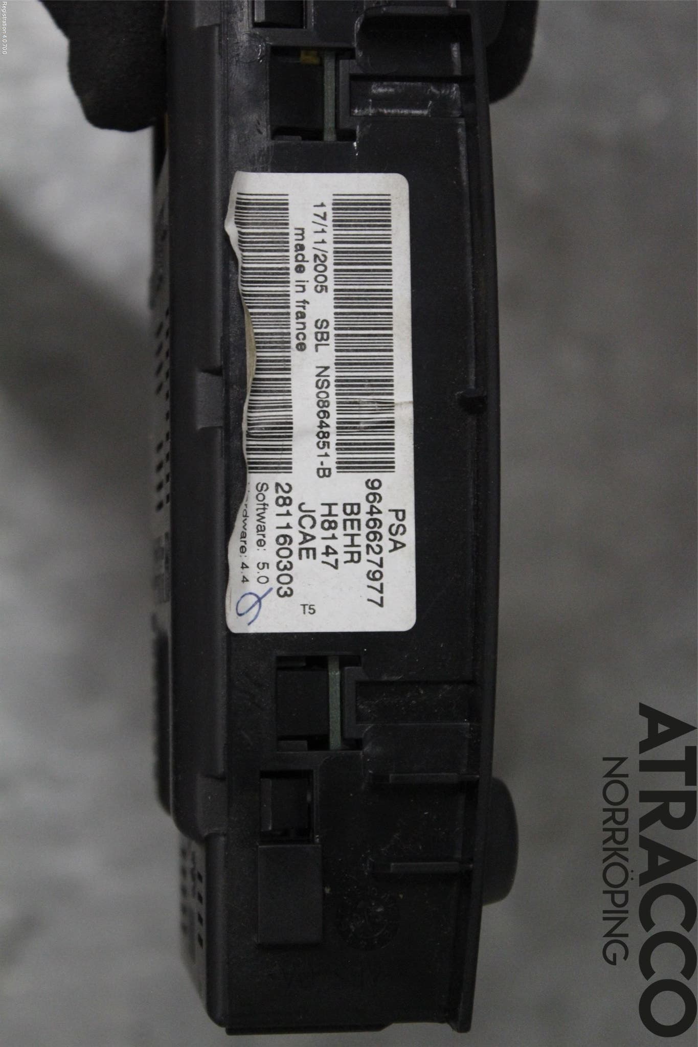 Peugeot 307 05-08 Värmereglage