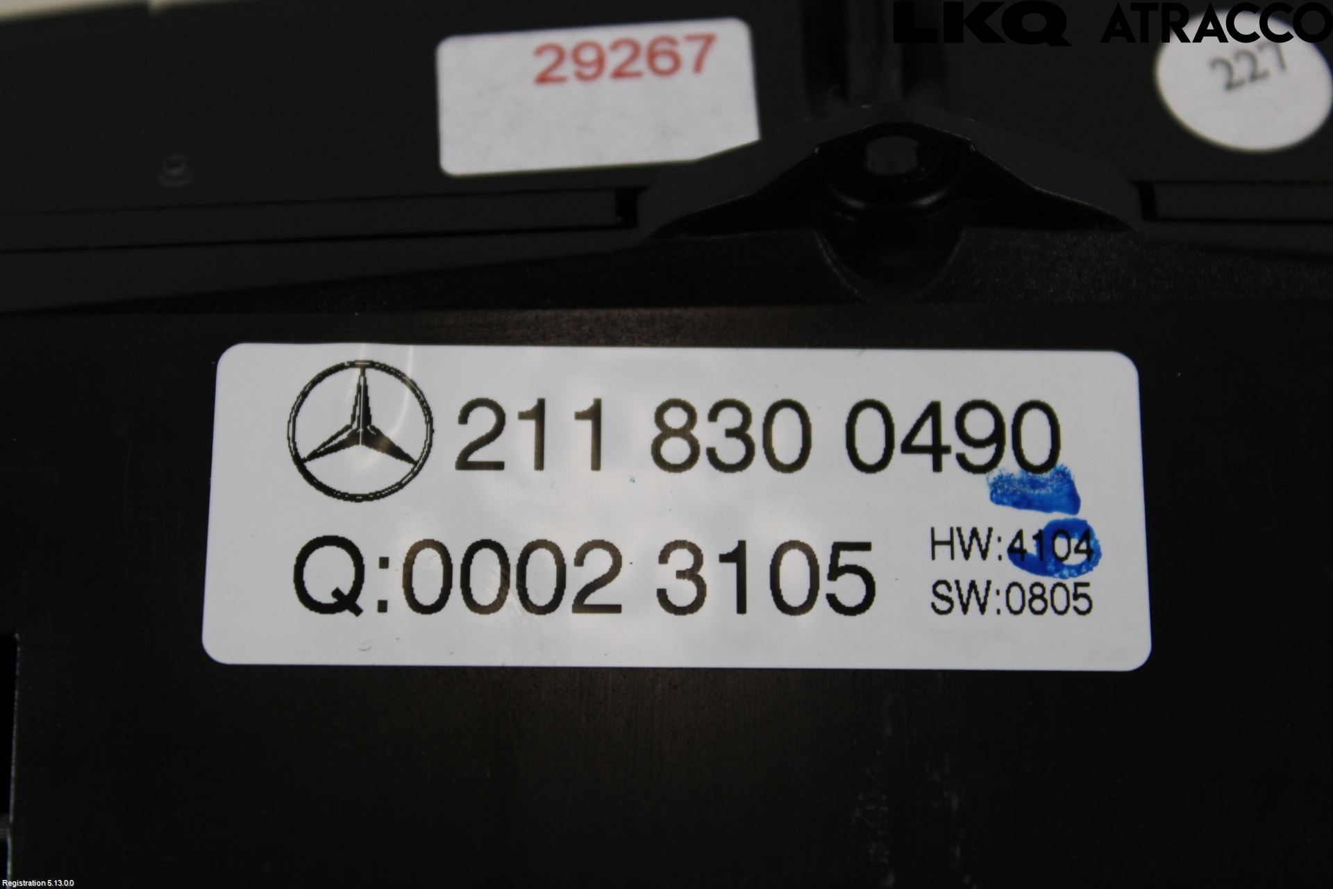 Mercedes-Benz MB E-KLASS (W211) 02-09 Värmereglage