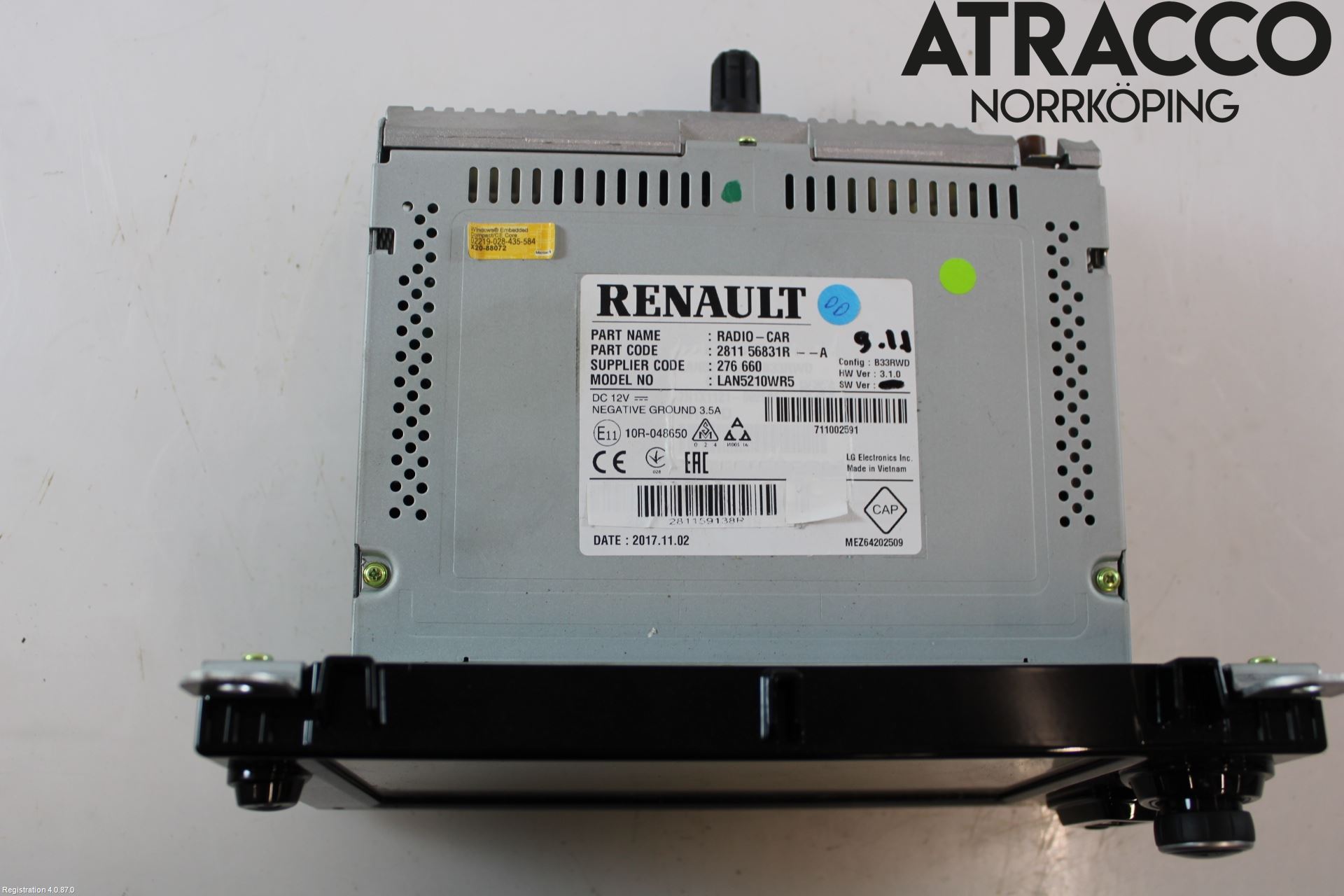 Renault CLIO IV 16-19 Multifunktionsdisplay