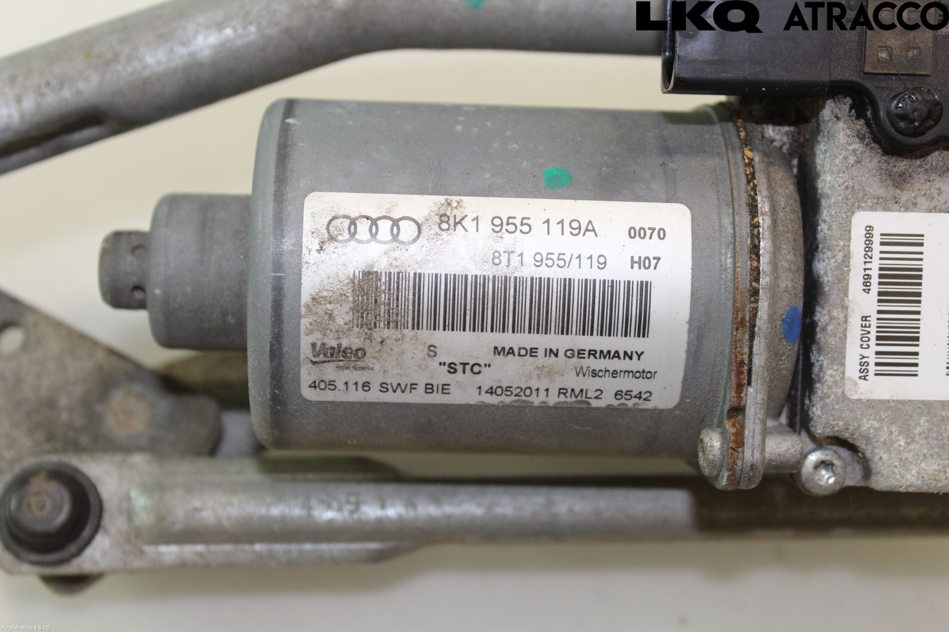 Audi A4 ALLROAD 09-16 Torkarmekanism Vindruta