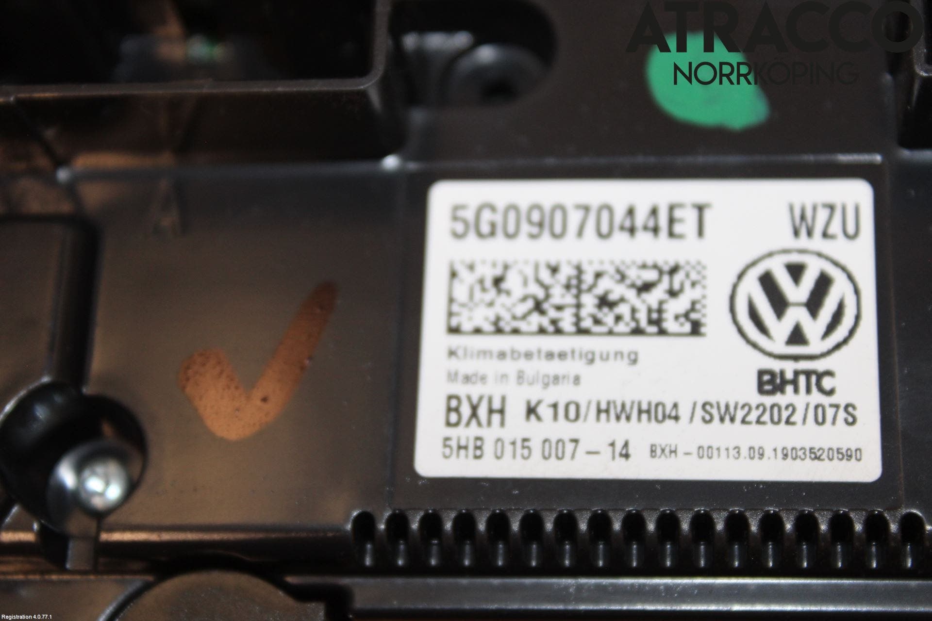 Volkswagen VW PASSAT 15-19 Värmereglage