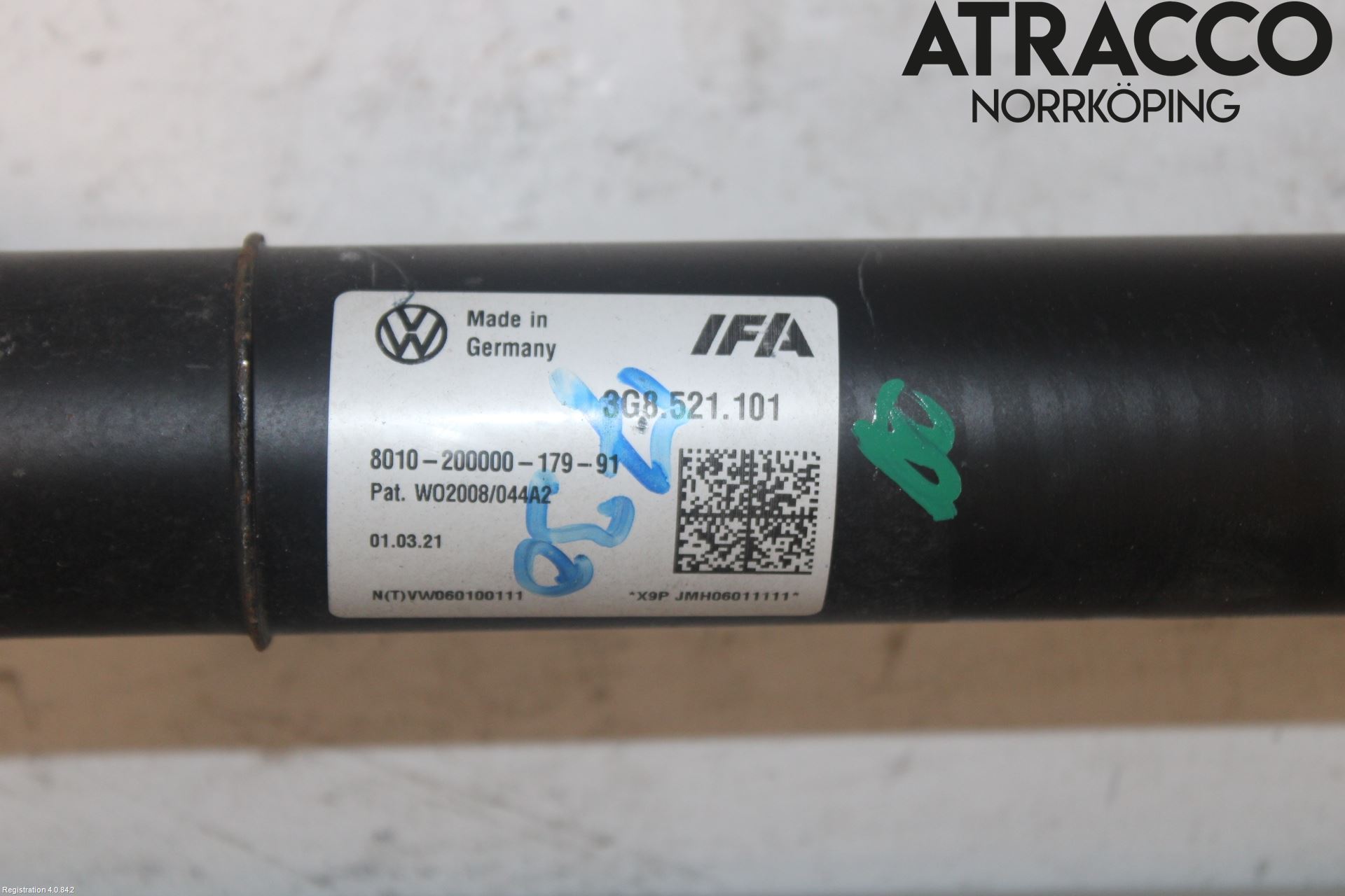 Volkswagen VW ARTEON 17- Mellanaxel Komp
