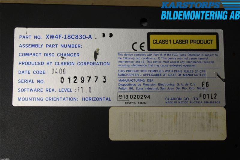 Jaguar S-TYPE Cd Växlare