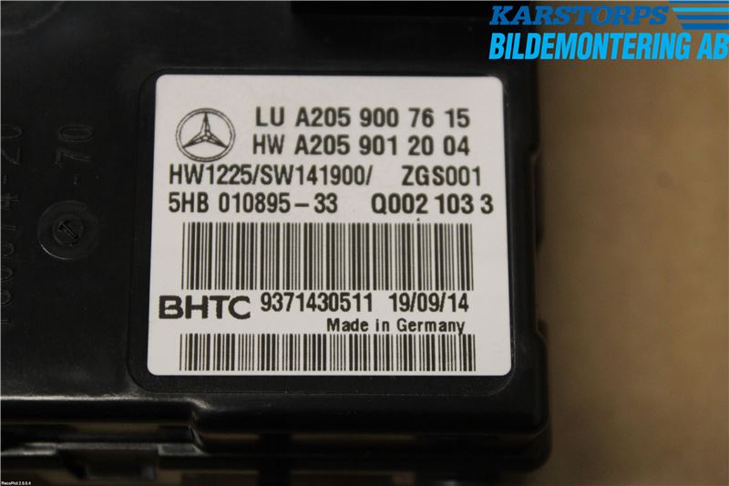Mercedes-Benz MB C-KLASS (W205) 14-21 Styrenhet CupEvärme