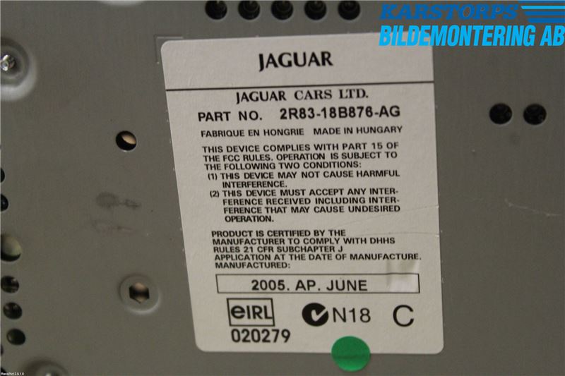 Jaguar S-TYPE Cd Radio - Multimediapanel