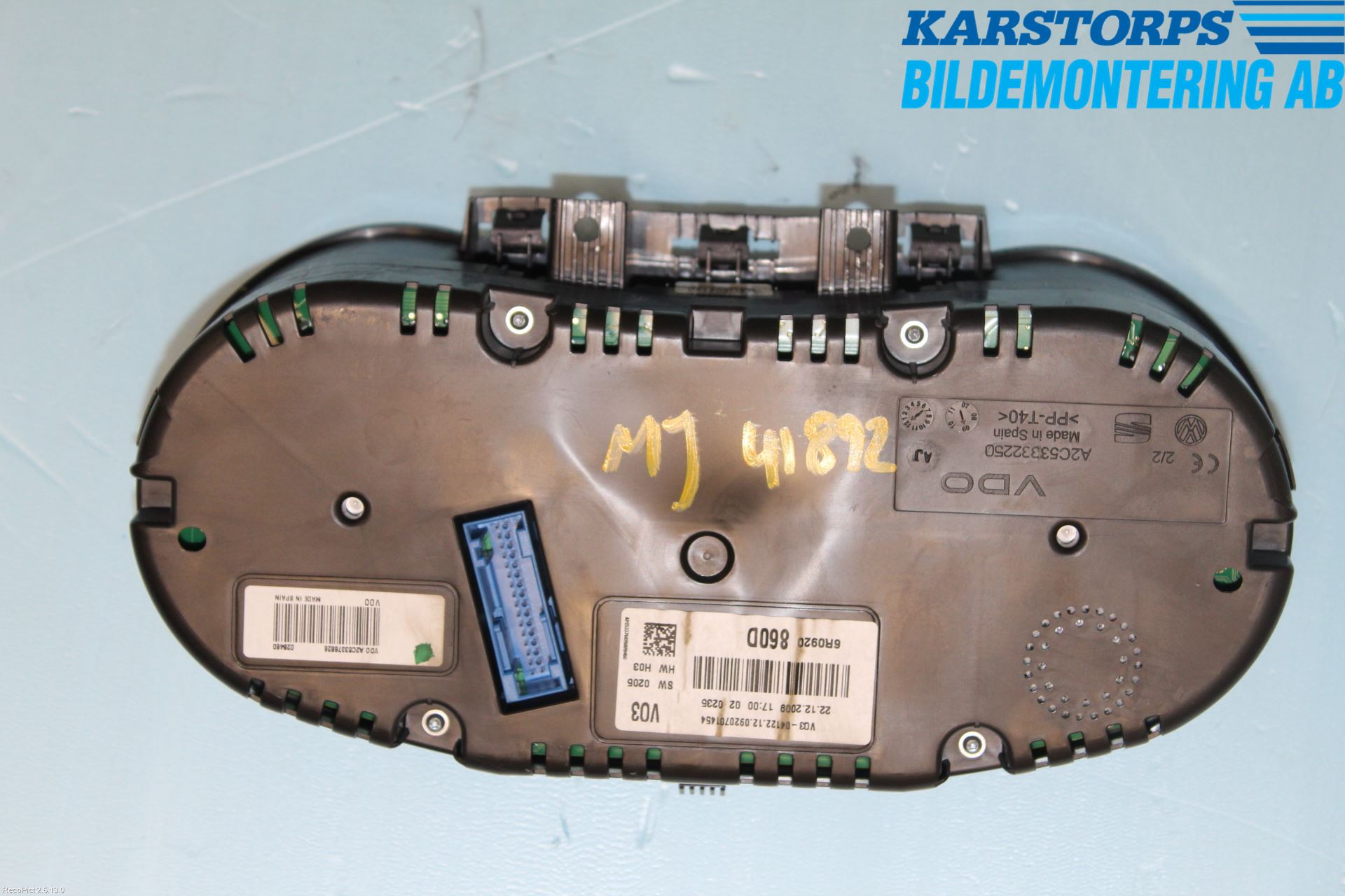 Volkswagen VW POLO 10-17 Instrument Komb