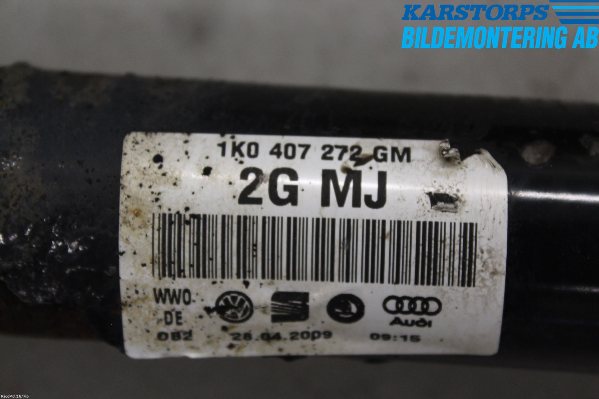 Audi A3/S3 05-13 Drivaxel Fram Höger