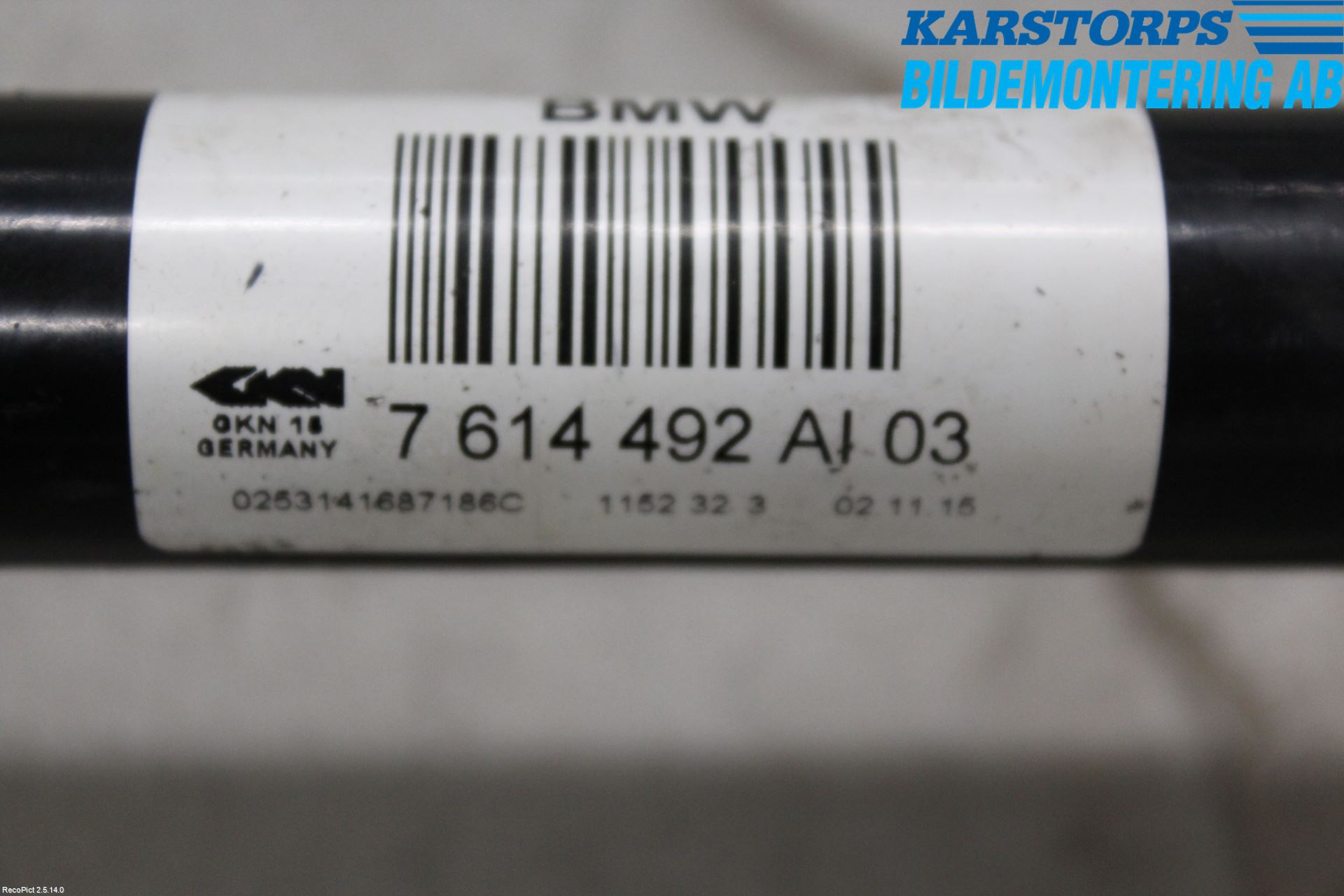 BMW X3 F25 10-17 Drivaxel Bak Höger