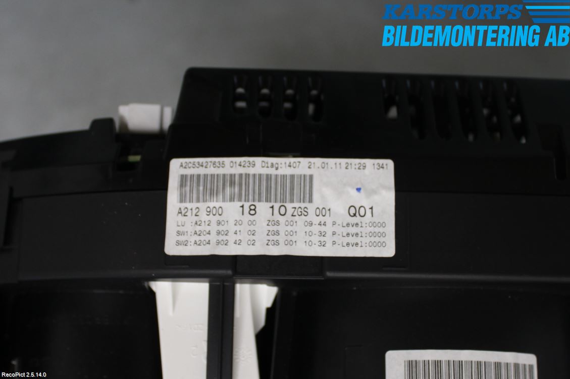 Mercedes-Benz MB E-KLASS (W212) 09-16 Instrument Komb