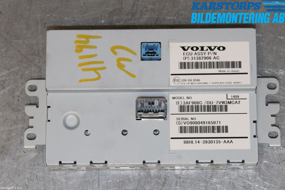 Volvo V70 14-16 Multifunktionsdisplay