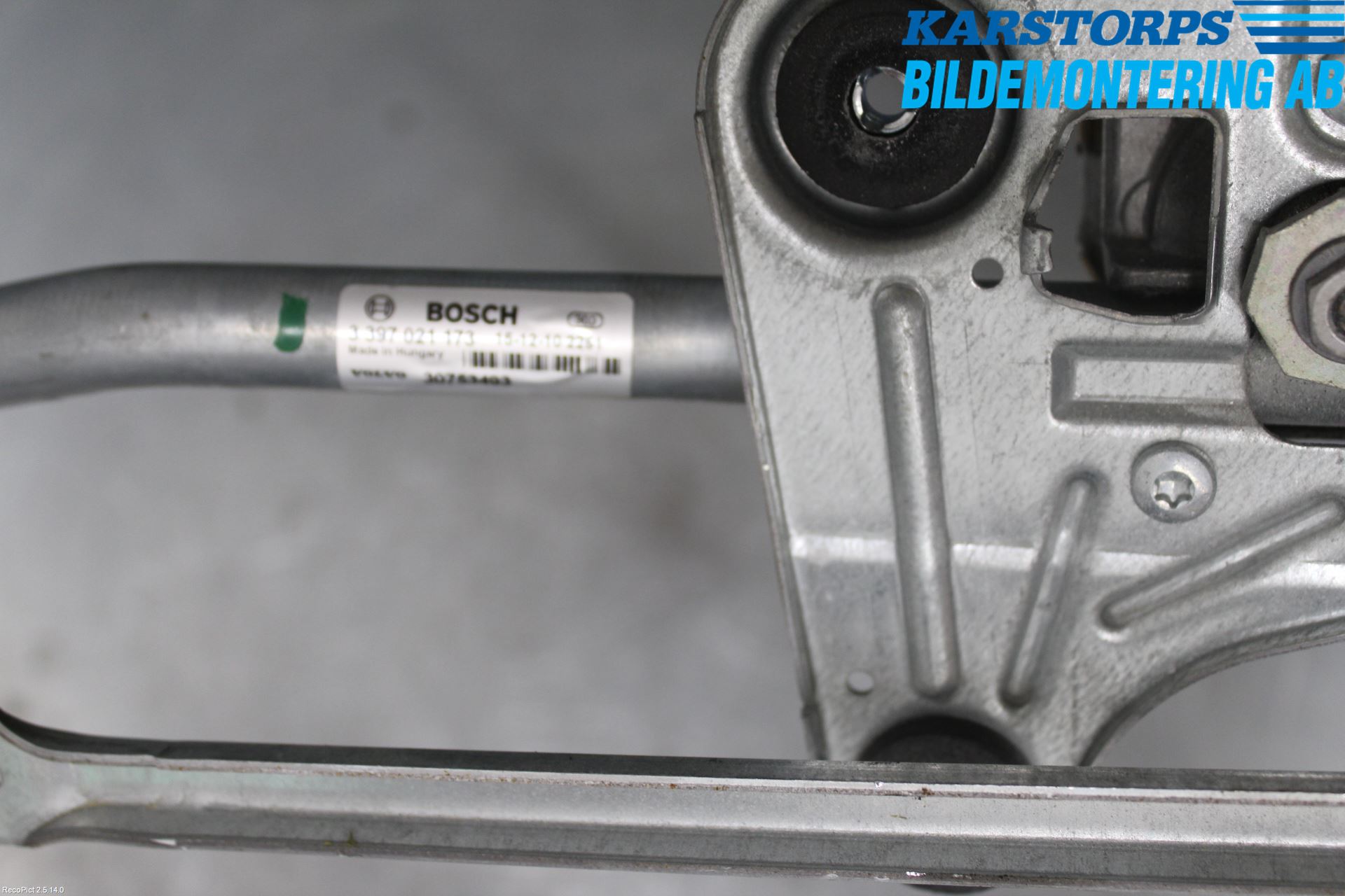 Volvo S60 14-18 Torkarmekanism Vindruta