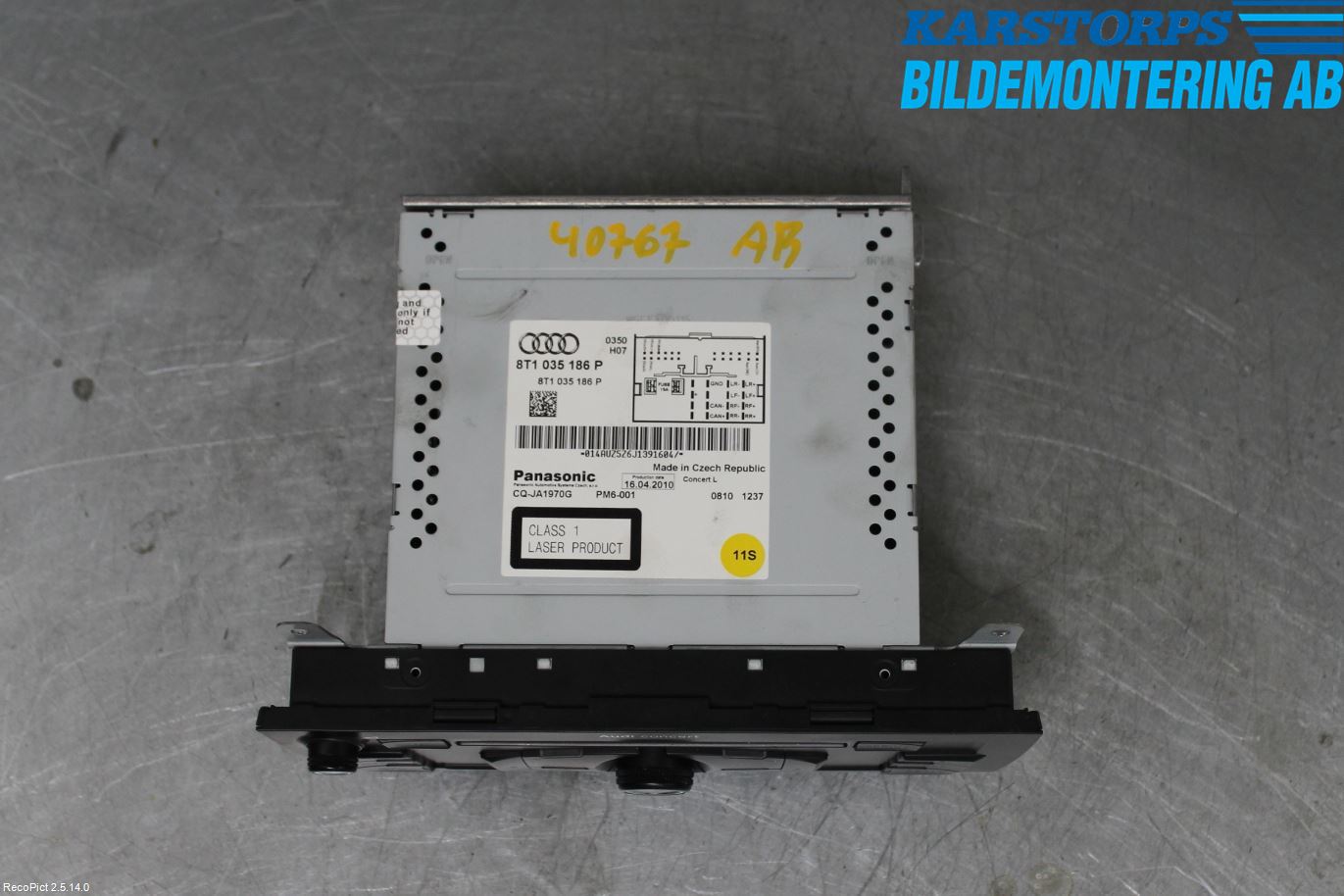 Audi A4/S4 08-11 Cd Radio - Multimediapanel