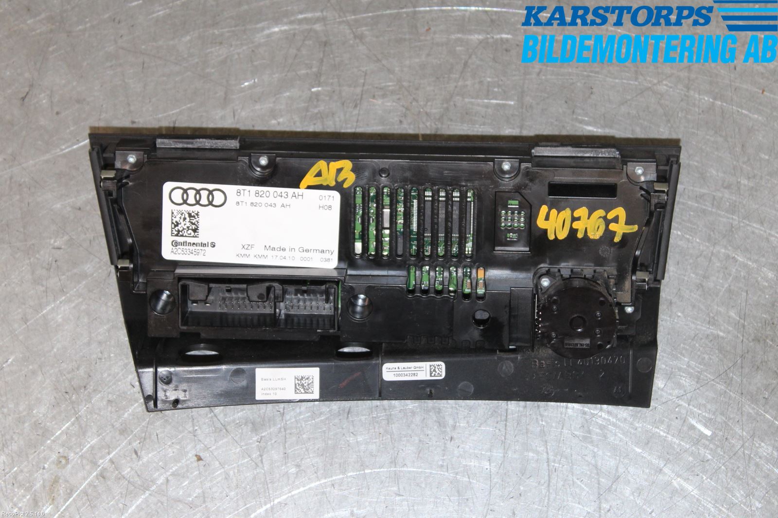 Audi A4/S4 08-11 Värmereglage