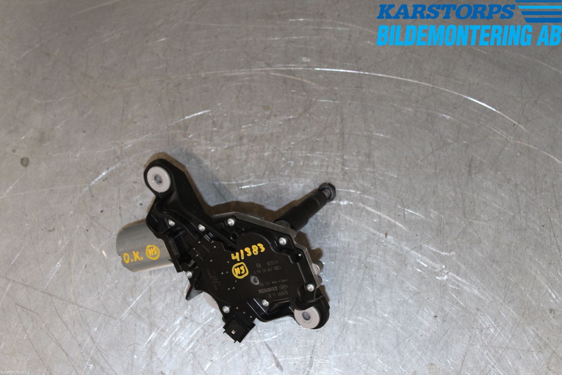 Renault MEGANE III 09-15 Torkarmotor Baklucka