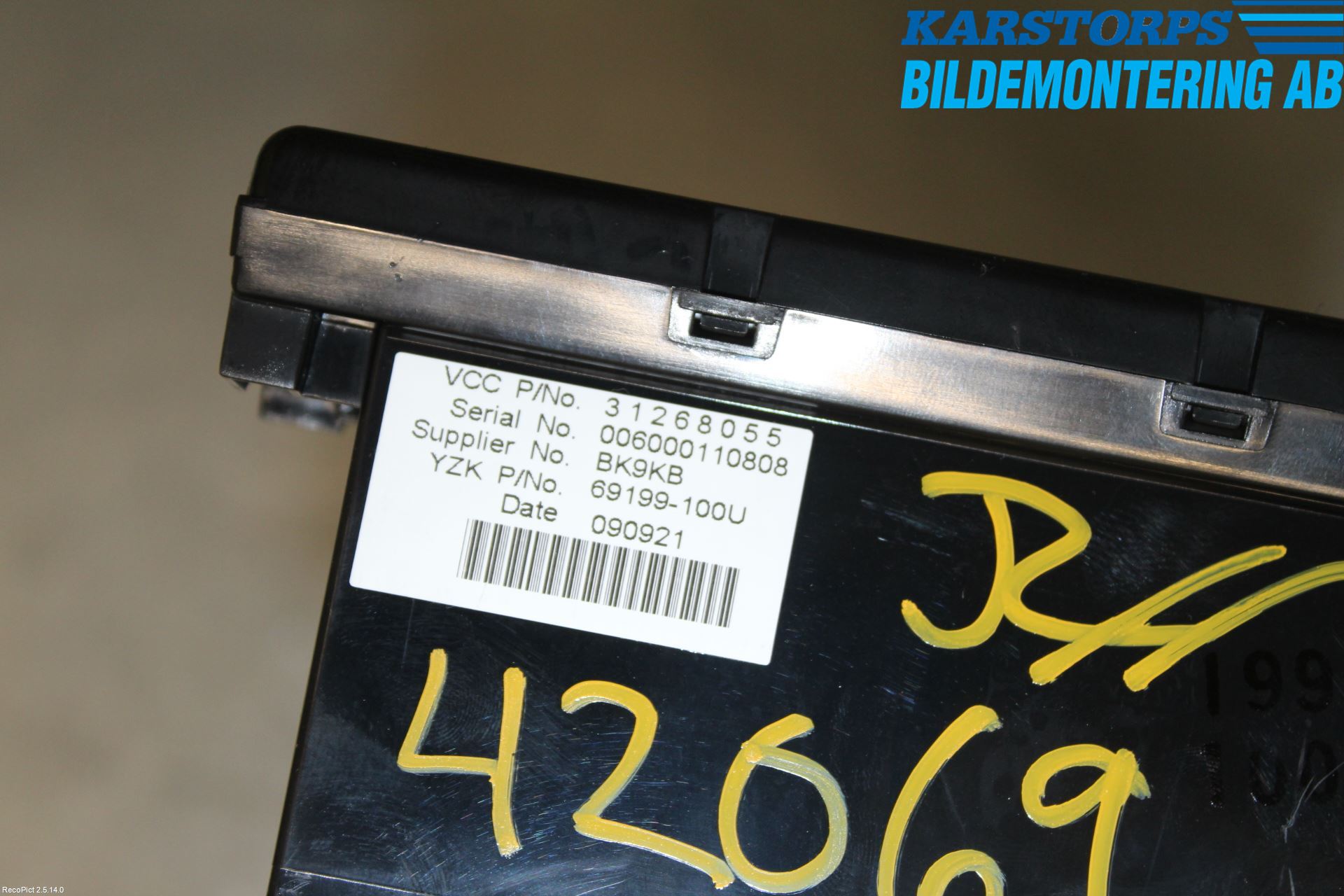 Volvo V50 08-12 Kontrolldisplay