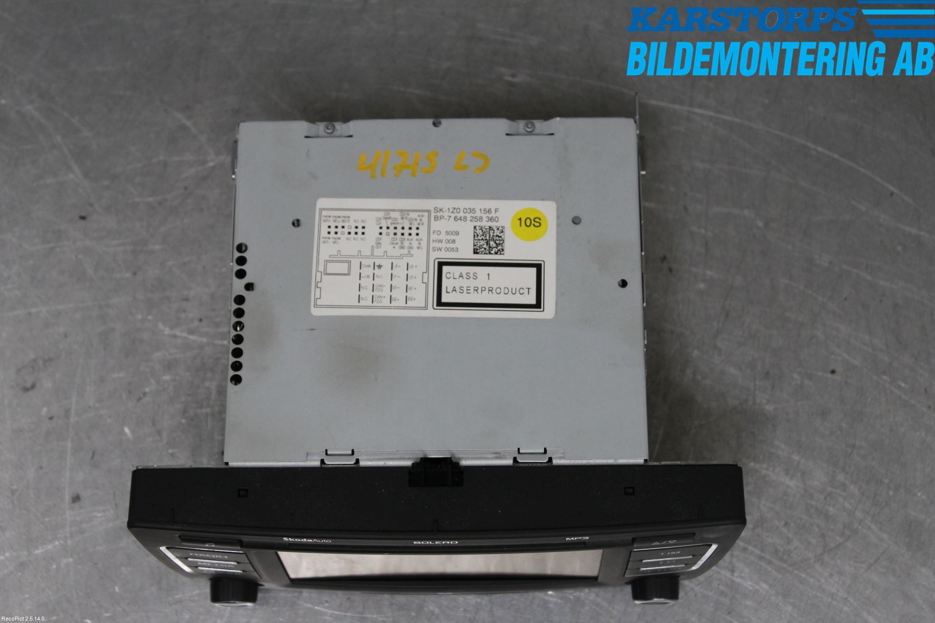 Skoda YETI Cd Radio - Multimediapanel