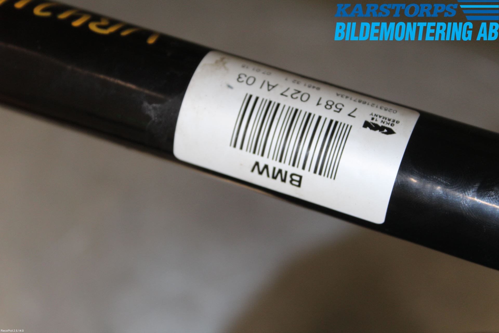 BMW 5 F10/F11/F18 09-17 Drivaxel Bak Vänster