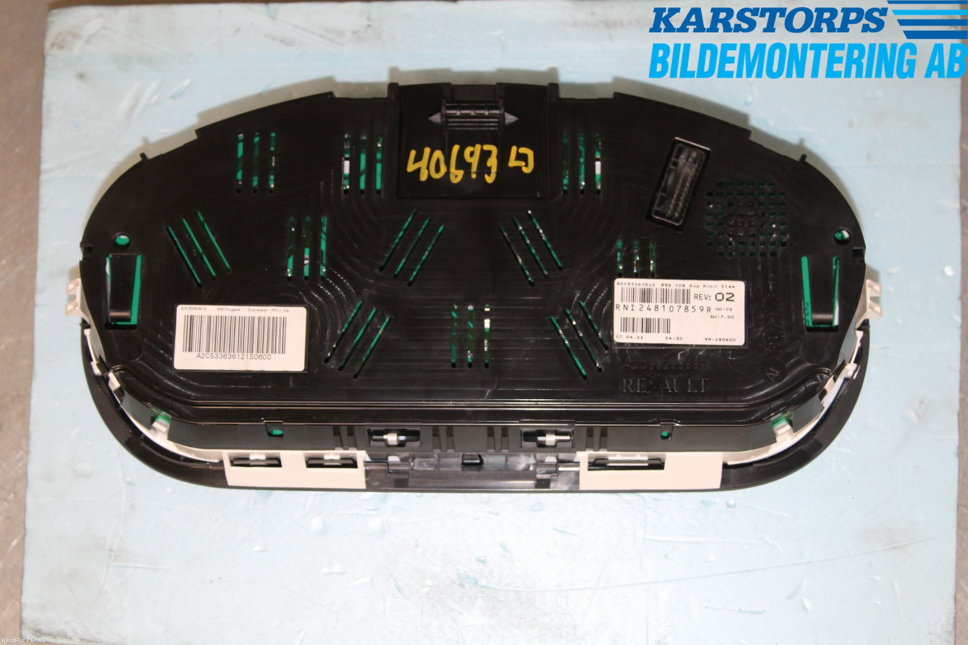 Renault MEGANE III 09-15 Instrument Komb