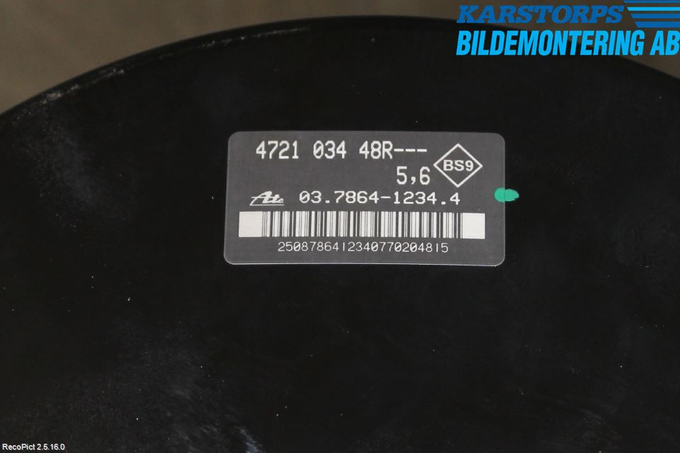 Renault CLIO III  09-12 Bromsservo