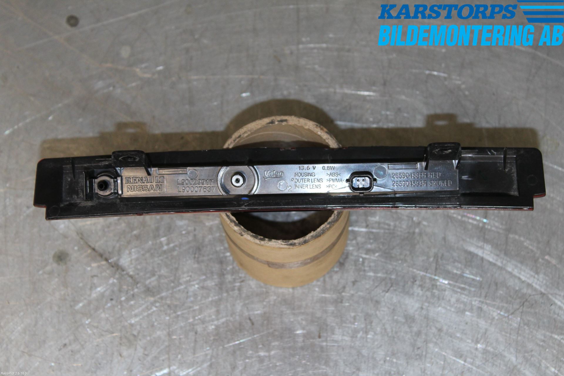 Renault CLIO IV 12-16 Bromsljus Bakruta