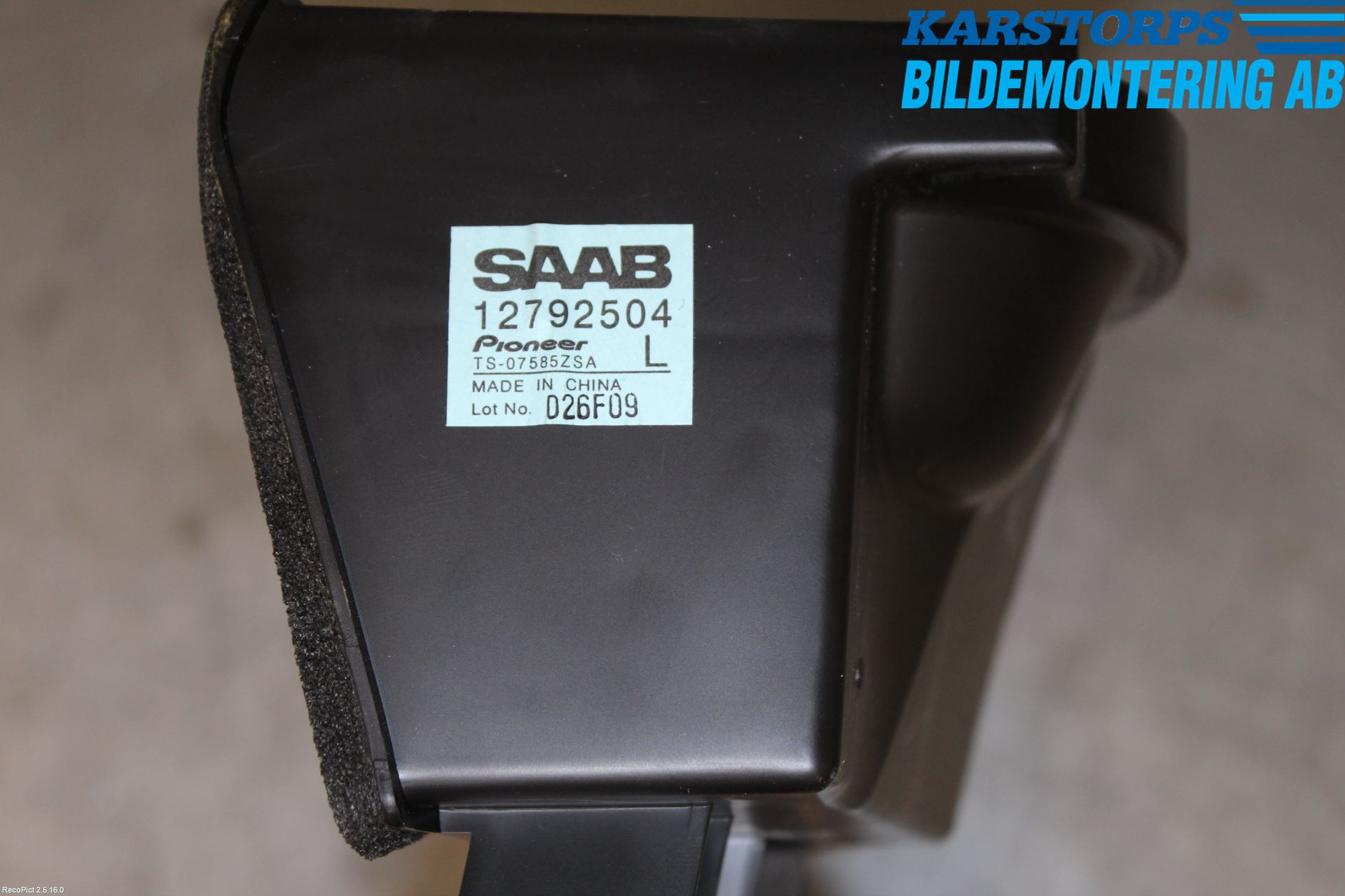 Saab 9-3 VER 2 Högtalare