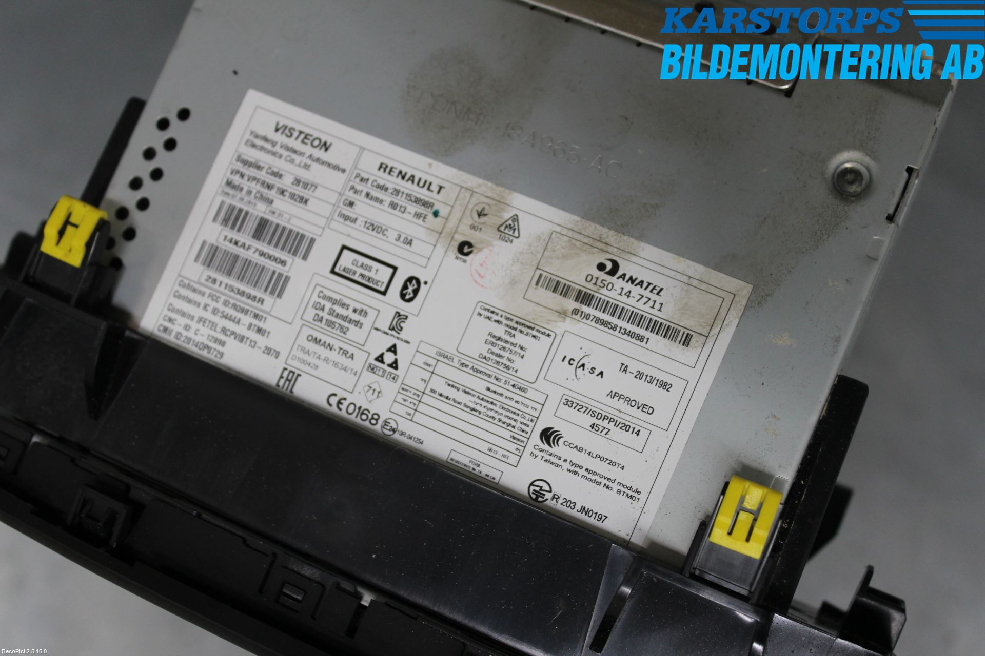 Renault KADJAR 15- Cd Radio - Multimediapanel