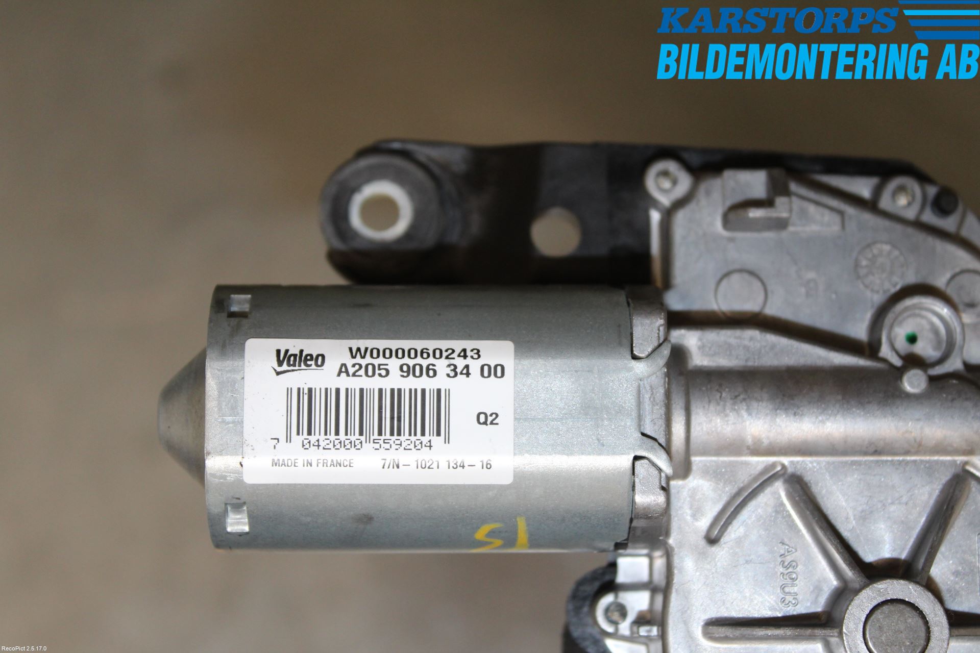 Mercedes-Benz MB C-KLASS (W205) 14-21 Torkarmotor Baklucka