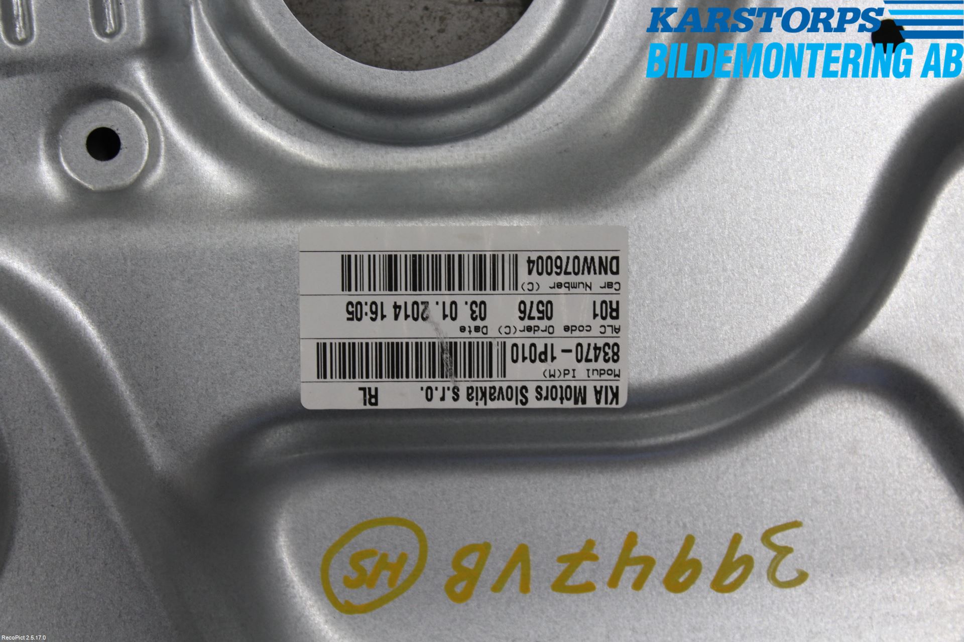 Kia VENGA 10-19 Fönsterhiss El Kompl