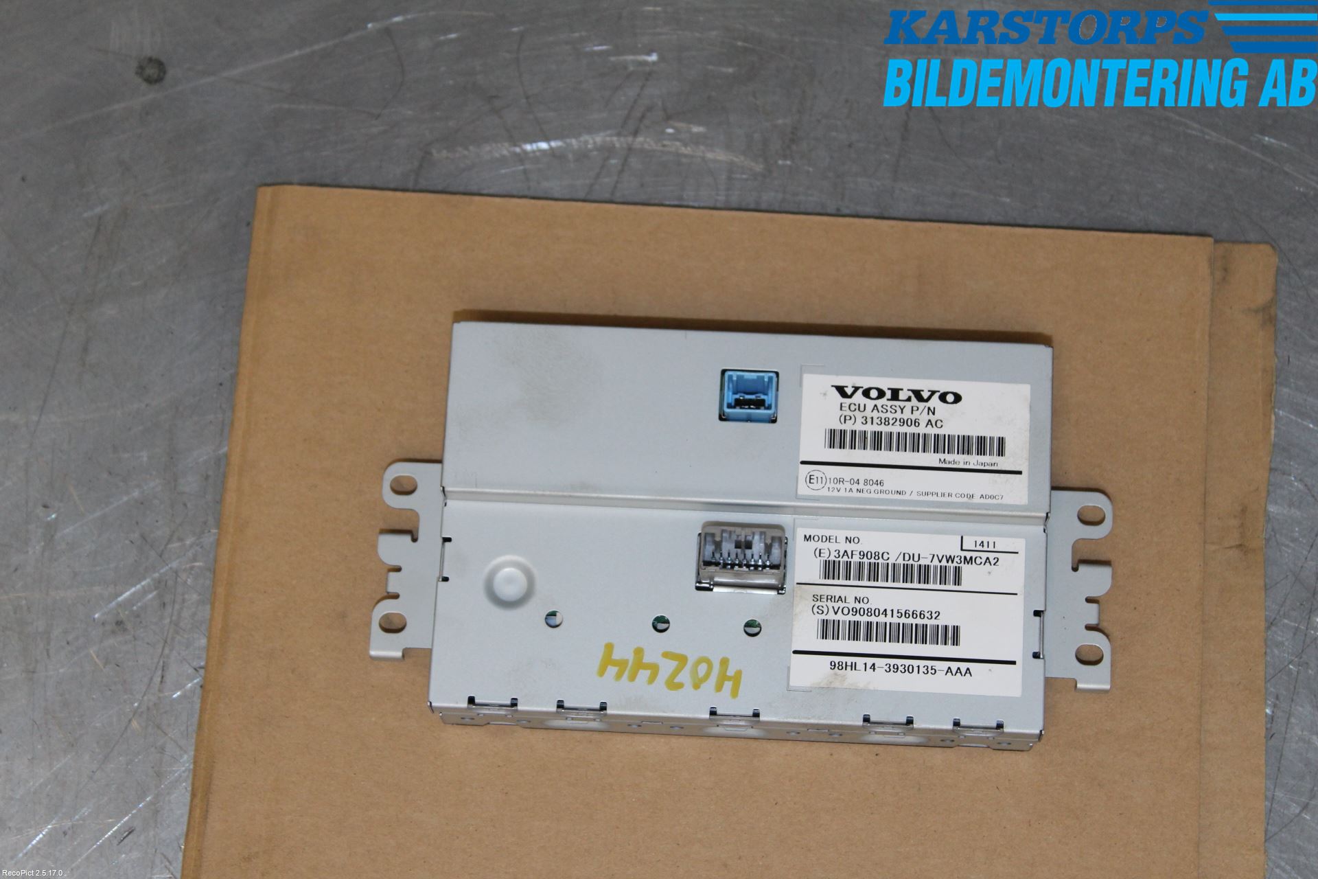 Volvo V70 14-16 Multifunktionsdisplay