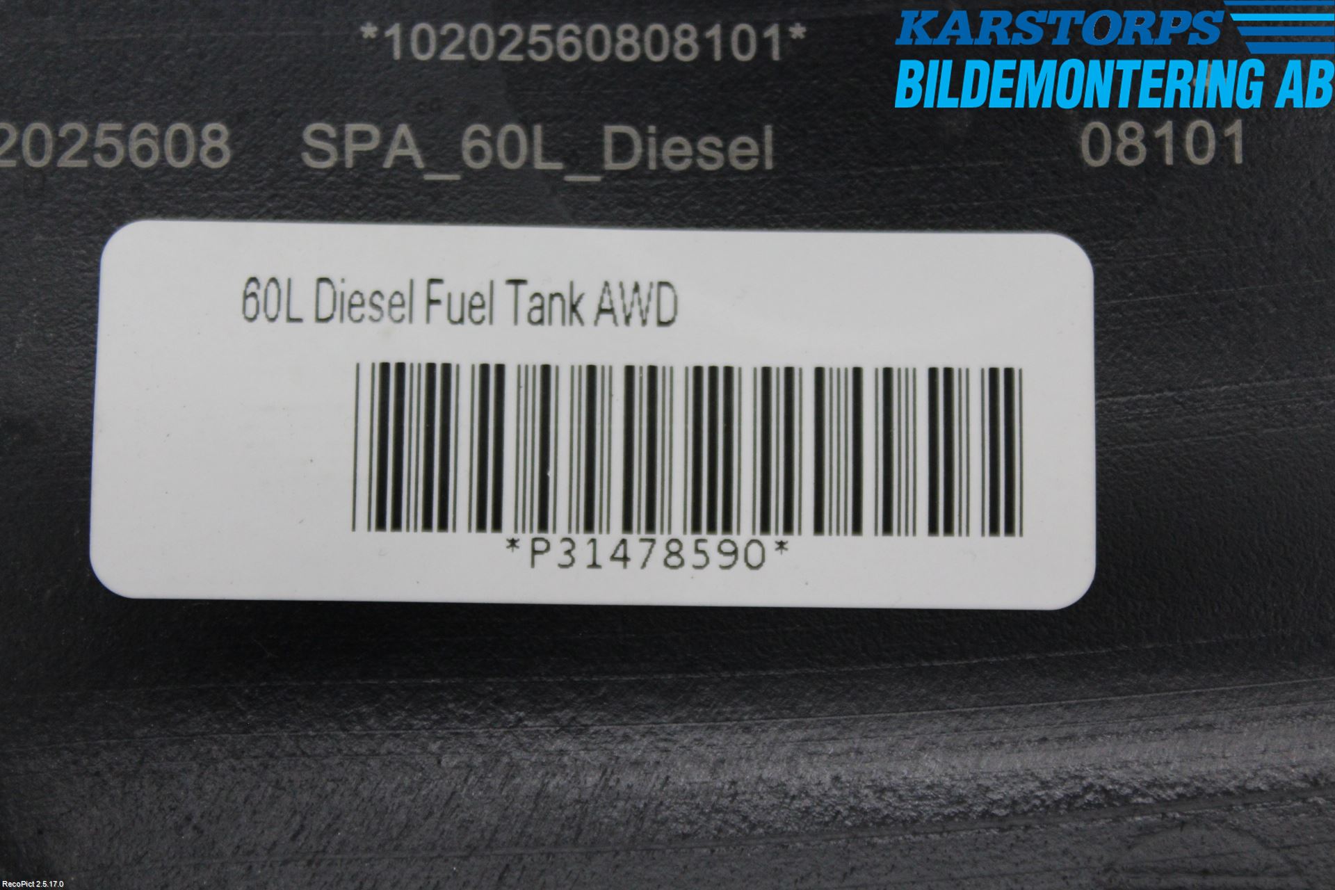 Volvo V90 17->> Bränsletank Diesel