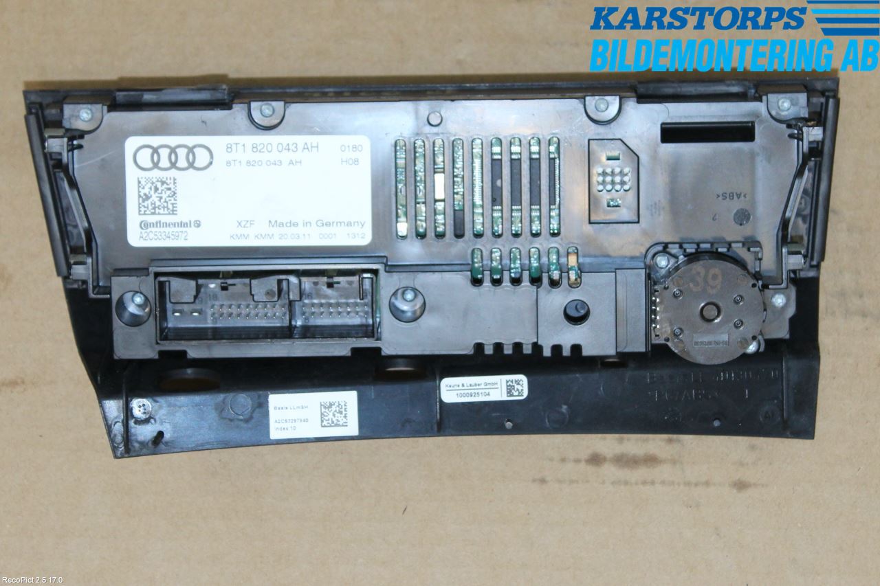 Audi A5 07-16 Värmereglage