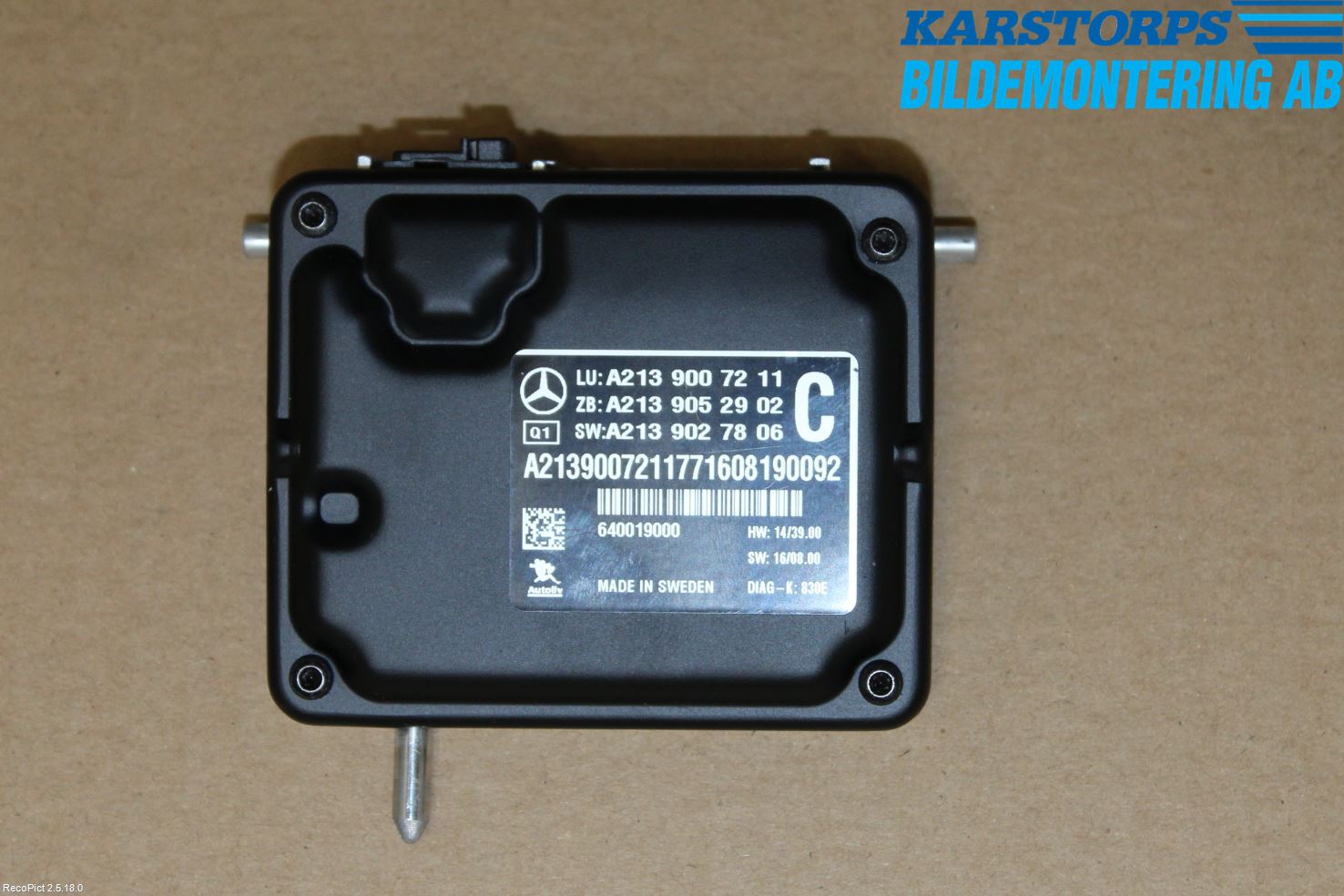 Mercedes-Benz MB E-KLASS (W213) 16-23 Sensor Aktivt Kollisionsskydd