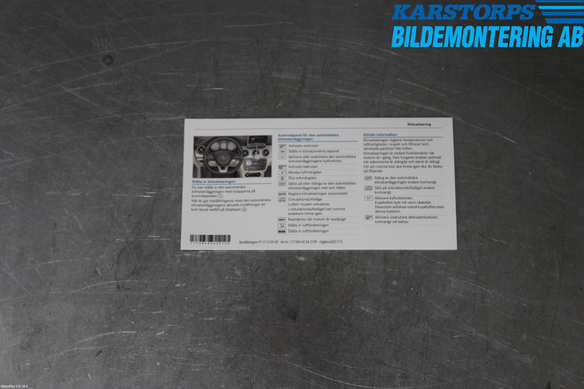 Mercedes-Benz MB CLA-KLASS (C117/X117) 13-19 Instruktionsbok