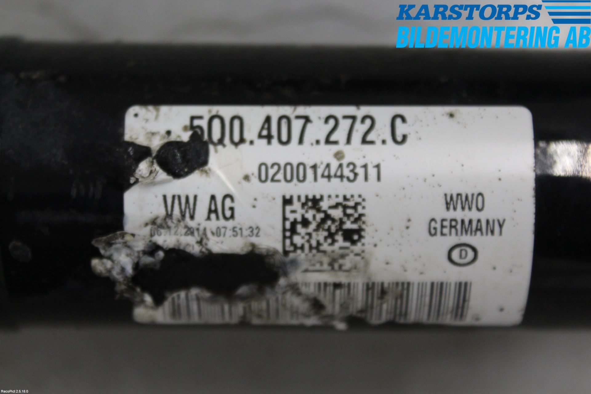Volkswagen VW GOLF / E-GOLF VII 13-20 Drivaxel Fram Höger