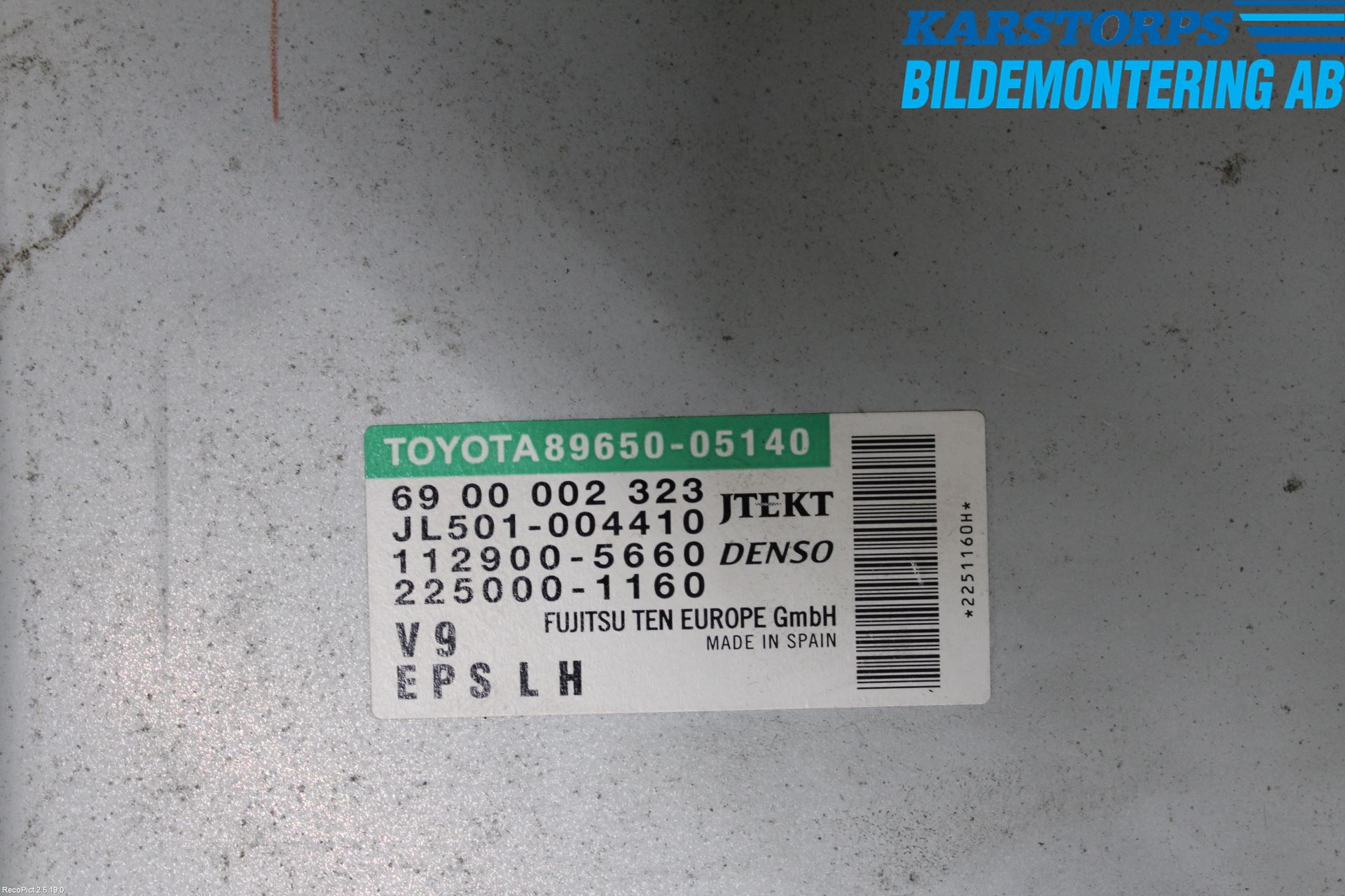 Toyota AVENSIS 09-15 Styrenhet Styrservo