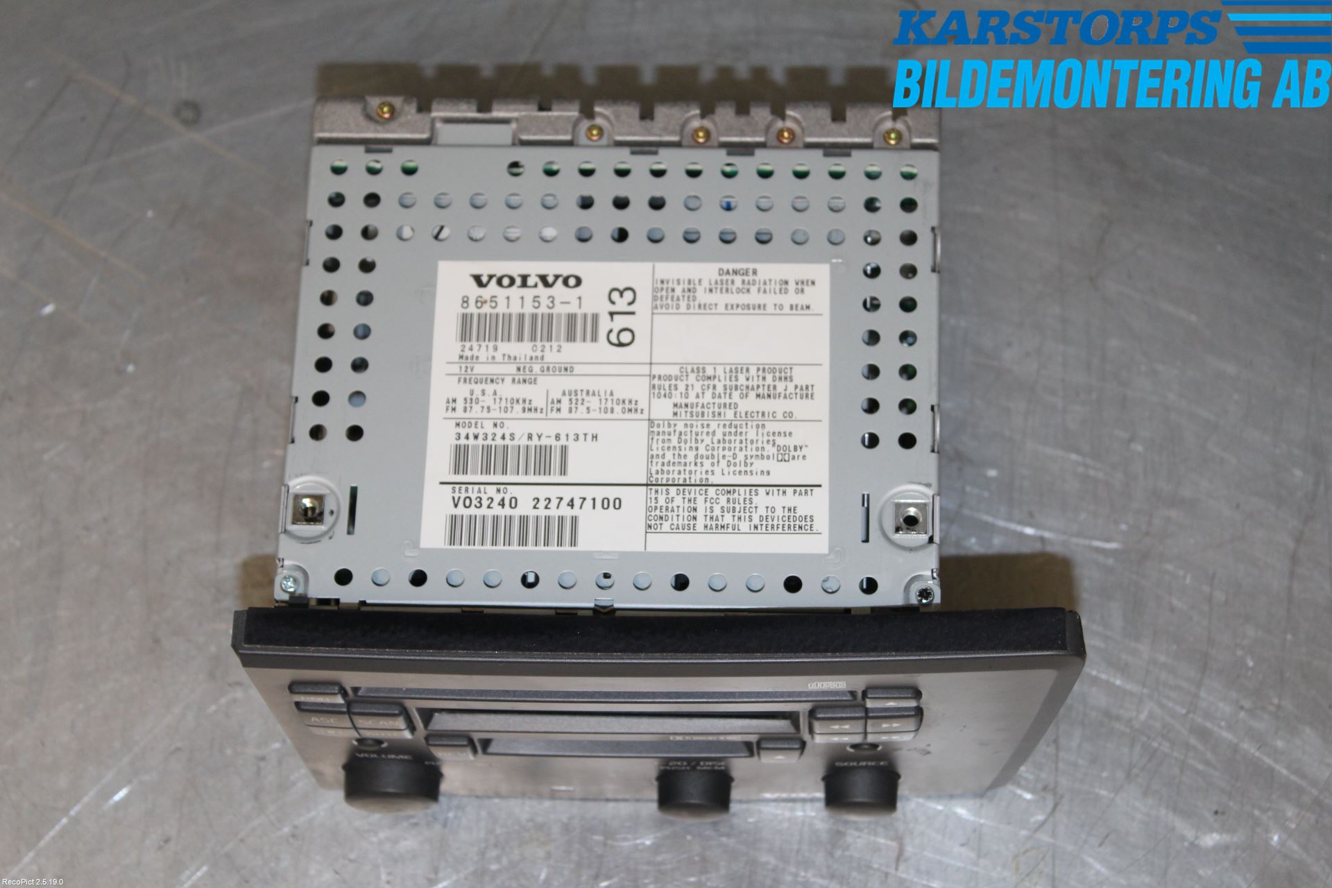 Volvo XC70 01-04 Cd Radio - Multimediapanel