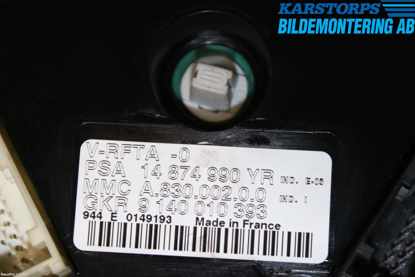 Citroen C8 Värmereglage