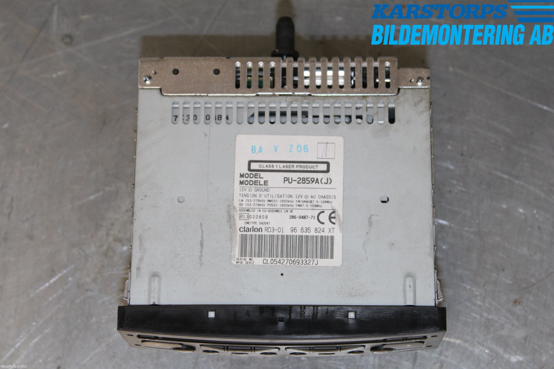 Peugeot PARTNER   03-08 Cd Radio - Multimediapanel