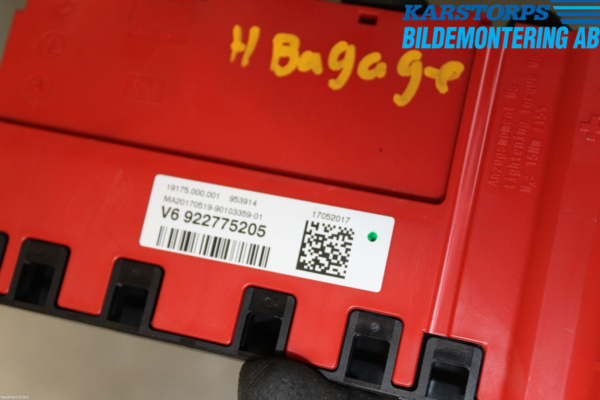 BMW 3 F30/F31/F80 12-19 Batterikabel