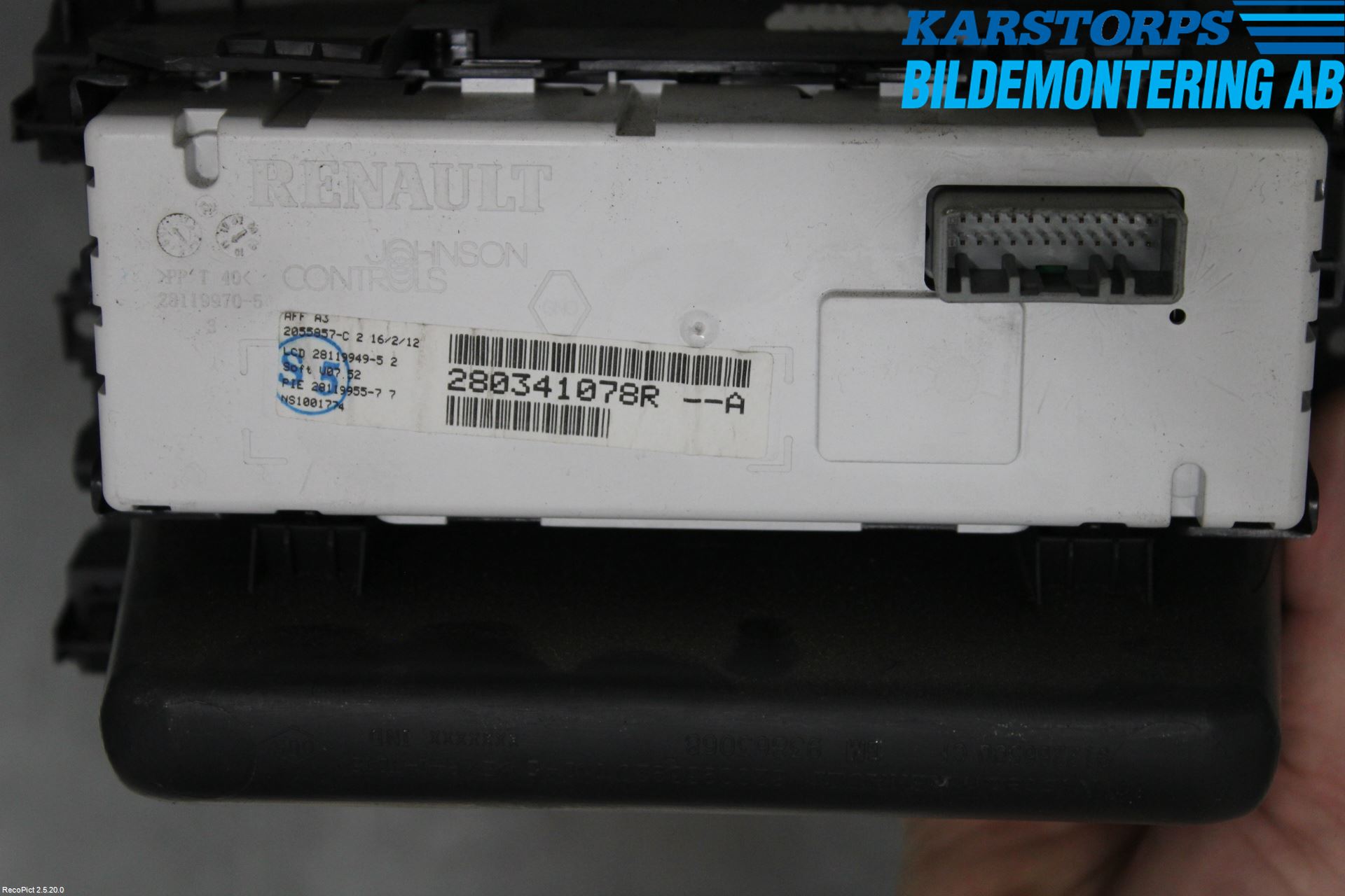 Renault TRAFIC   02-14 Kontrolldisplay