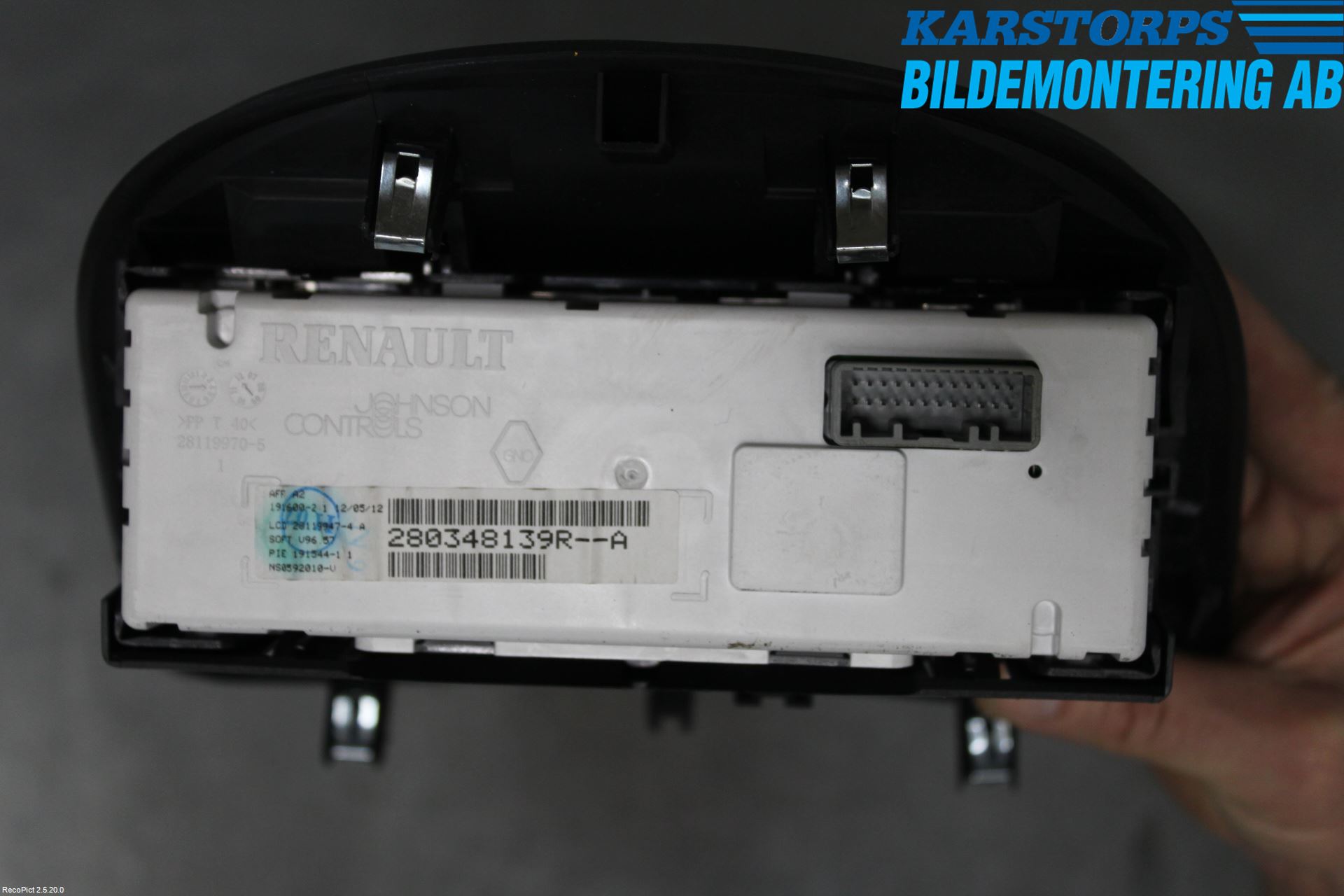 Renault CLIO III  09-12 Kontrolldisplay