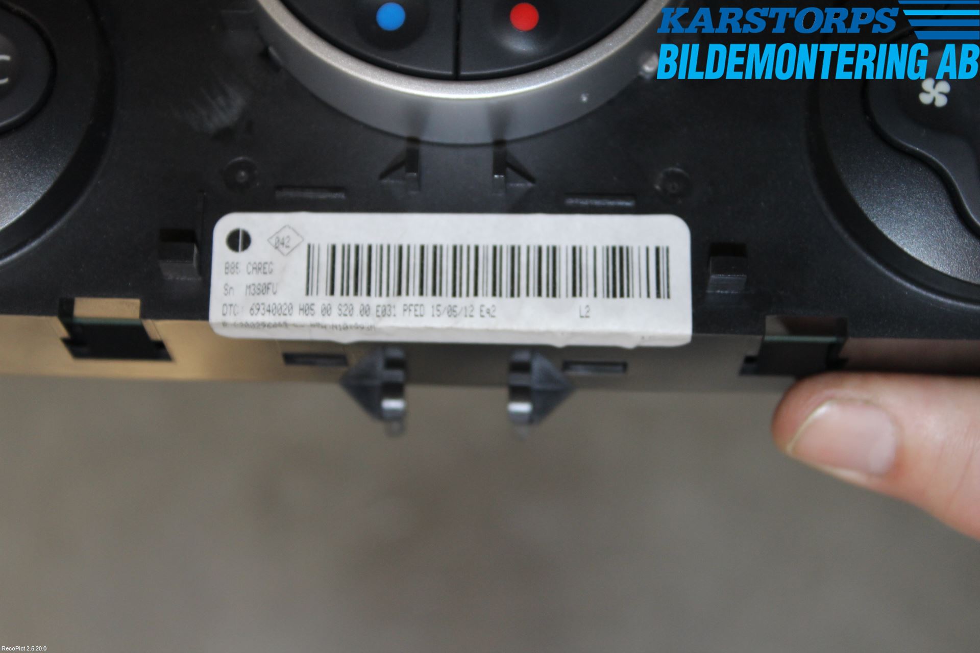 Renault CLIO III  09-12 Värmereglage