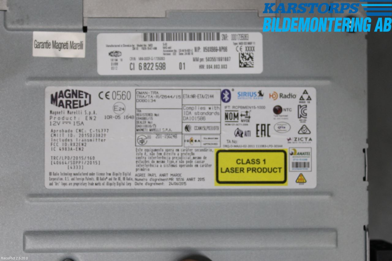 BMW 5 F10/F11/F18 09-17 Cd Radio - Multimediapanel