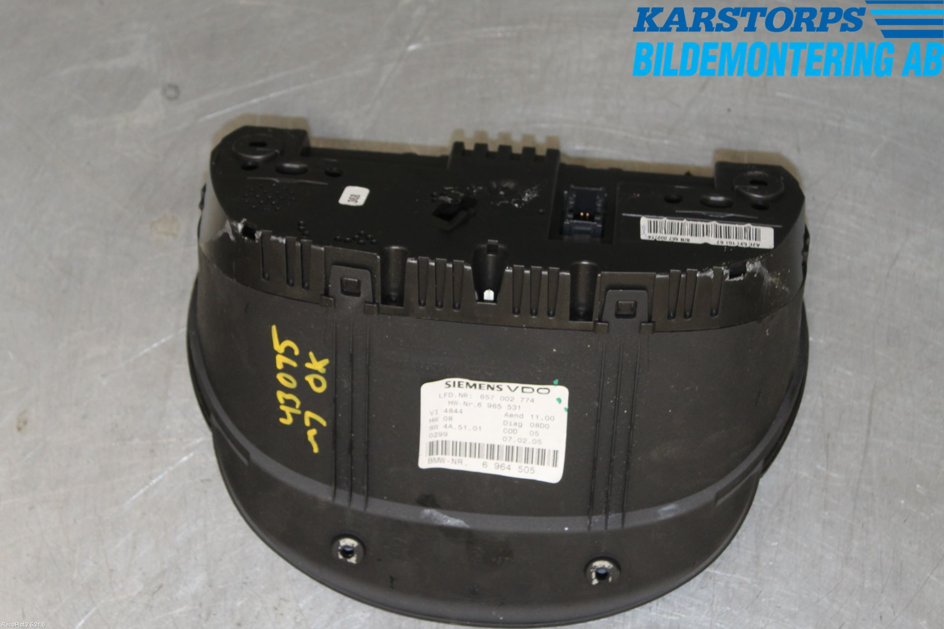 BMW 3 E90/91 SED/TOU 05-12 Instrument Komb